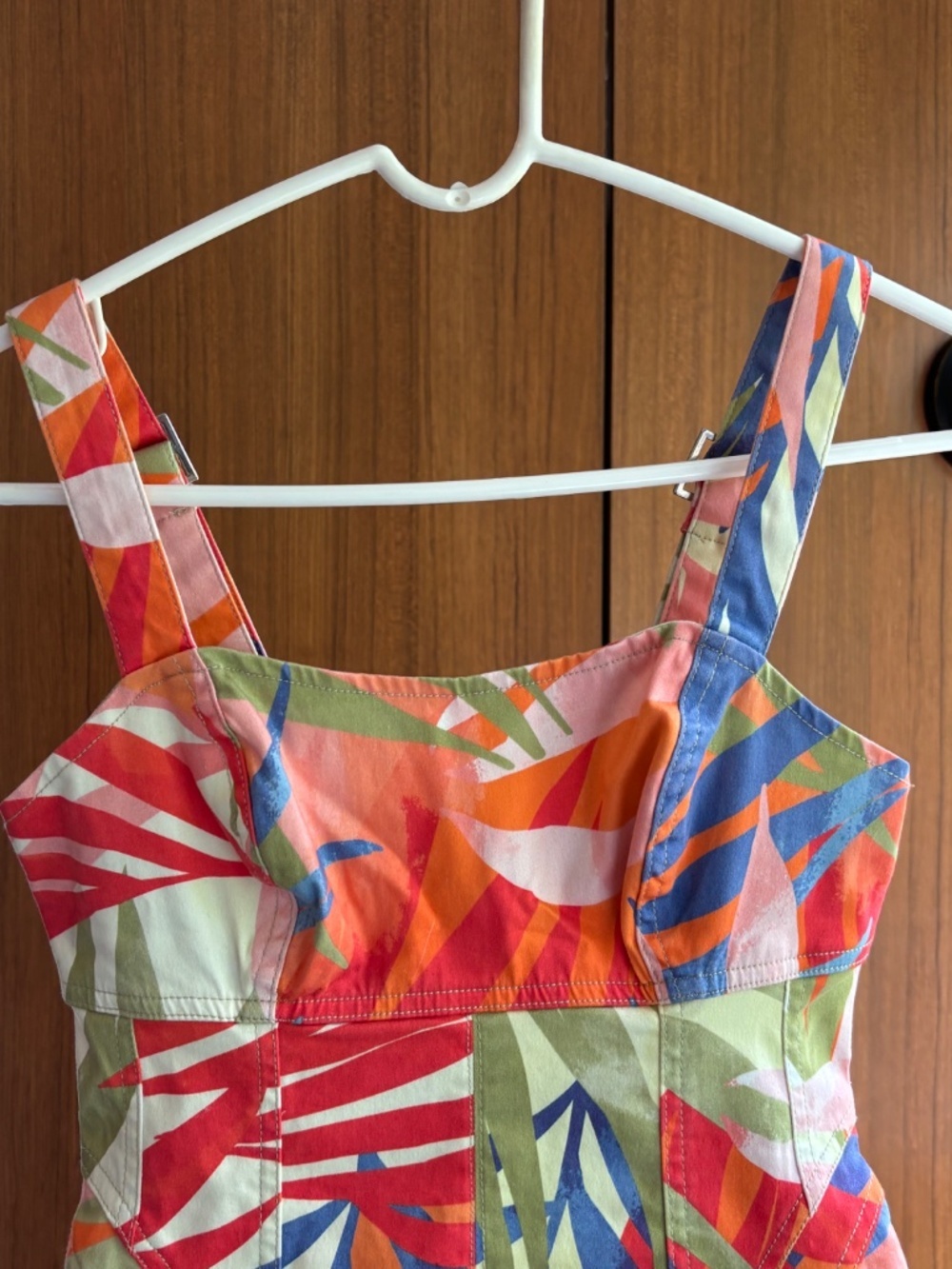 Guess Brooklyn Tropical Palm Floral Print Corset Mini Dress Size XS - Picture 7 of 12